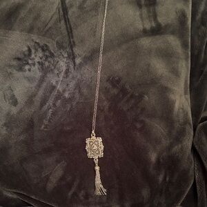 Brighton Silver Tassel Pendant Necklace